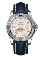 Breitling Avenger II GMT Stainless Steel / Stratus Silver / Military / Pin (A3239011/G778/105X/A20BA.1)