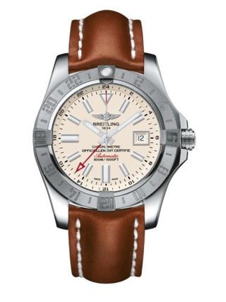 Breitling - A3239011/G778/434X/A20D.1  Avenger II GMT Stainless Steel / Stratus Silver / Calf / Folding