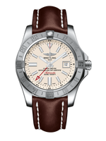 Breitling Avenger II GMT Stainless Steel / Stratus Silver / Calf / Folding (A3239011/G778/437X/A20BA.1)