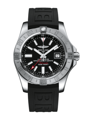 Breitling - A32390111B1S1  Avenger II GMT Stainless Steel / Volcano Black / Rubber / Folding