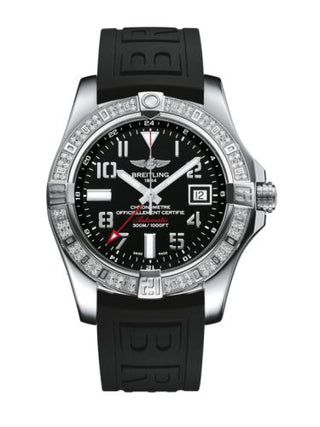 Breitling - A3239053.BC34.152S  Avenger II GMT Stainless Steel / Diamond / Volcano Black / Rubber