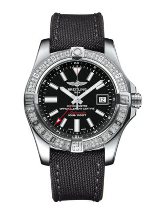 Breitling - A3239053.BC35.109W  Avenger II GMT Stainless Steel / Diamond / Volcano Black / Military