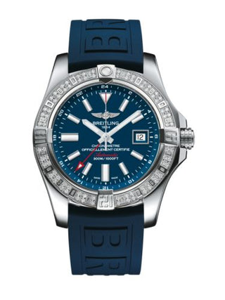 Breitling - A3239053.C872.158S  Avenger II GMT Stainless Steel / Diamond / Mariner Blue / Rubber