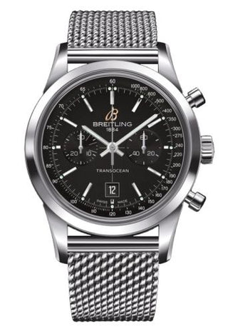 Breitling - A4131012.BC06.171A  Transocean Chronograph 38 Black / Milanese