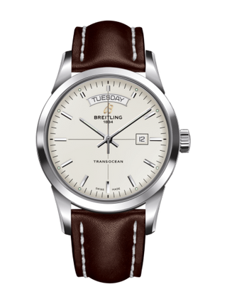 Breitling - A4531012/G751/438X/A20D.1  Transocean Day & Date Stainless Steel / Silver / Calf / Folding