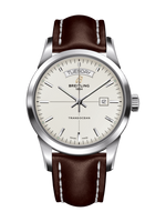 Breitling Transocean Day & Date Stainless Steel / Silver / Croco / Pin (A4531012/G751/438X/A20D.1)