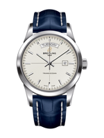 Breitling Transocean Day & Date Stainless Steel / Silver / Croco / Folding (A4531012/G751/731P/A20BA.1)