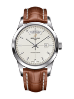 Breitling Transocean Day & Date Stainless Steel / Silver / Croco / Folding (A4531012/G751/737P/A20BA.1)