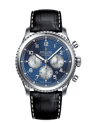 Breitling - AB0117131C1P1  Navitimer 8 B01 Chronograph 43 Stainless Steel / Blue / Black Croco