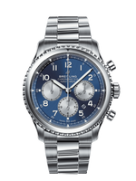 Breitling Navitimer 8 B35 Automatic Unitime 43 Stainless Steel / Silver / Blue Croco (AB0117131C1A1)