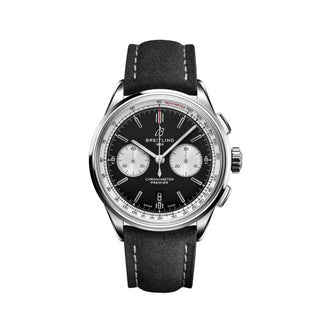 Breitling - AB0118371B1X1  Premier B01 Chronograph 42 Stainless Steel / Black / Nubuck / Folding