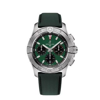 Breitling - AB0146101L1X1  Avenger B01 Chronograph 42 Stainless Steel / Green / Strap