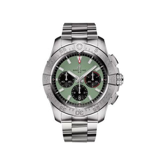 Breitling - AB0147101L1A1  Avenger B01 Chronograph 44 Stainless Steel / Green / Bracelet