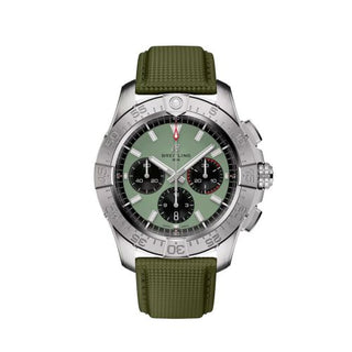 Breitling - AB0147101L1X1  Avenger B01 Chronograph 44 Stainless Steel / Green / Strap