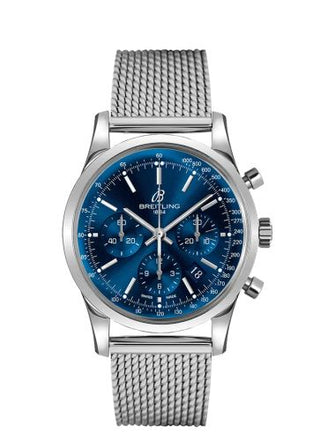 Breitling - AB015112/C860/154A  Transocean Chronograph Stainless Steel / Blue / Limited Edition