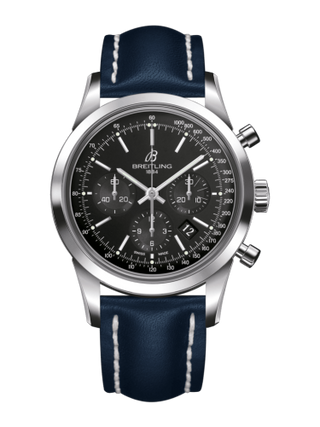 Breitling - AB015212/BA99/105X/A20BA.1  Transocean Chronograph Stainless Steel / Black / Calf / Pin