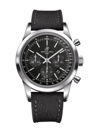 Breitling - AB015212/BA99/109W/A20BA.1  Transocean Chronograph Stainless Steel / Black / Military / Pin