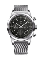 Breitling Transocean Chronograph Stainless Steel / Black / Calf / Pin (AB0152121B1A1)