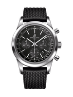 Breitling Transocean Chronograph Stainless Steel / Black / Rubber / Pin (AB015212/BA99/279S/A20D.2)