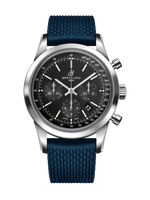 Breitling Transocean Chronograph Stainless Steel / Black / Calf / Pin (AB015212/BA99/281S/A20D.2)