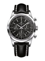 Breitling Transocean Chronograph Stainless Steel / Black / Calf / Pin (AB015212/BA99/436X/A20D.1)