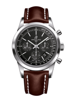 Breitling Transocean Chronograph Stainless Steel / Black / Calf / Folding (AB015212/BA99/437X/A20BA.1)