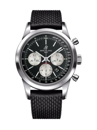 Breitling - AB015212/BF26/278S/A20S.1  Transocean Chronograph Stainless Steel / Reverse Panda / Rubber / Pin