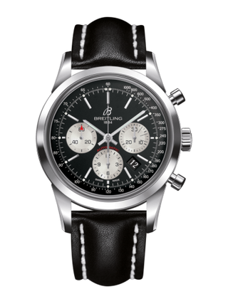 Breitling - AB015212/BF26/435X/A20BA.1  Transocean Chronograph Stainless Steel / Reverse Panda / Calf / Pin