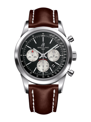 Breitling - AB015212/BF26/437X/A20BA.1  Transocean Chronograph Stainless Steel / Reverse Panda / Calf / Pin