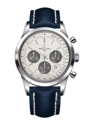 Breitling - AB015212/G724/105X/A20BA.1  Transocean Chronograph Stainless Steel / Panda / Calf / Pin