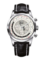 Breitling Transocean Chronograph Unitime Stainless Steel / Silver / Rubber (AB0510U0.A790.760P.)