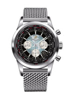 Breitling Transocean Chronograph Unitime Stainless Steel / Black / Calf (AB0510U4B.B62.152A)