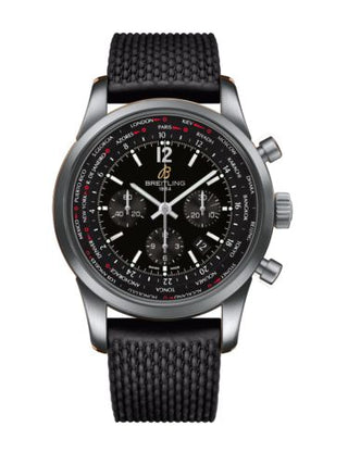 Breitling - AB0510U6|BC26|267S  Transocean Chronograph Unitime Pilot Stainless Steel / Black / Rubber