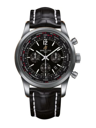 Breitling - AB0510U6.BC26.760P  Transocean Chronograph Unitime Pilot Stainless Steel / Black / Croco