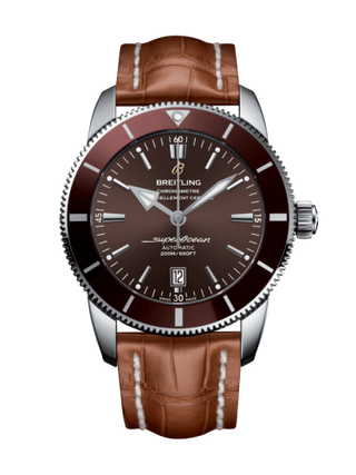 Breitling -  AB202033/Q618/754P/A20BA.1  Superocean Heritage II 46 Stainless Steel / Bronze / Bronze / Croco / Pin