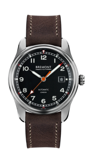 Bremont - AIRCO MACH 1/BK  Airco Mach 1 Stainless Steel / Black / Calf