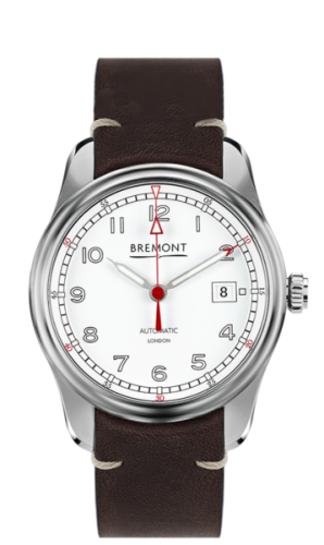 Bremont - AIRCO MACH 1/WH  Airco Mach 1 Stainless Steel / White / Calf