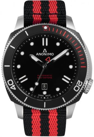 Anonimo - AM-1002.01.001.A11  Nautilo Automatic Stainless Steel / DLC / Black / NATO