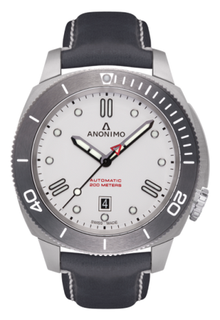 Anonimo - AM-1002.04.003.A04  Nautilo Automatic Stainless Steel / White / Leather