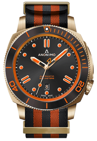 Anonimo - AM-1002.12.007.A17  Nautilo Automatic Bronze / Black / NATO