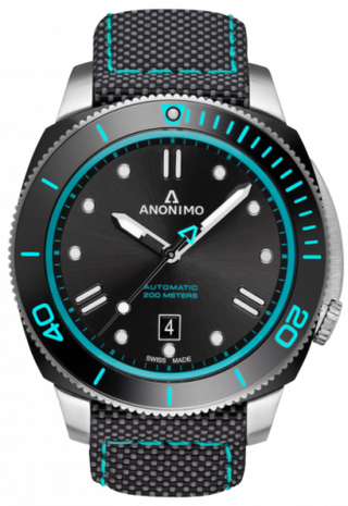 Anonimo - AM-1002.13.113.T34  Nautilo Automatic Stainless Steel / DLC / Black / Canvas