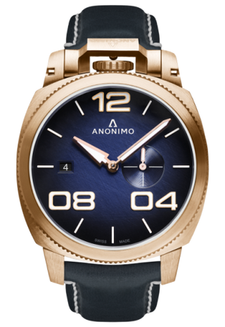 Anonimo - AM-1020.04.003.A03  Militare Automatic Bronze / Blue / Leather