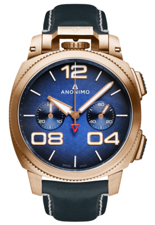 Anonimo - AM-1120.04.003.A03  Militare Chrono Bronze / Blue / Leather