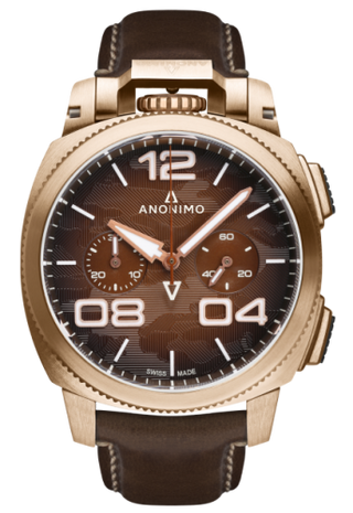 Anonimo - AM-1123.01.001.A04  Militare Automatic Bronze / Brown Camouflage / Leather