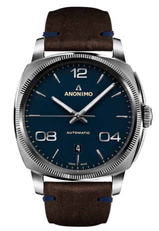 Anonimo - AM-4000.01.108.K35  Epurato Automatic Stainless Steel / Blue / Leather