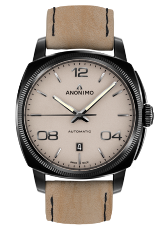 Anonimo - AM-4000.02.229.K19  Epurato Automatic Stainless Steel / DLC / Sand / Leather