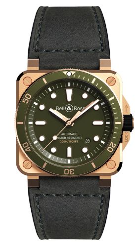 Bell & Ross - BR0392-D-G-BR/SCA  BR 03-92 Diver Green Bronze