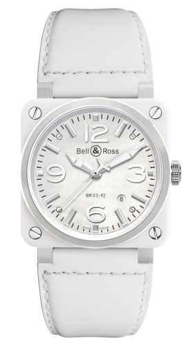 Bell & Ross - BR0392-WH-C/SCA  BR 03 92 White Ceramic