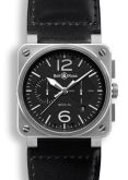 Bell & Ross - BR0394-BL-SI/SCA  BR 03 94 Steel Chronograph