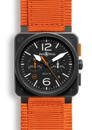 Bell & Ross - BR0394OCA  BR 03 94 Carbon Orange Chronograph